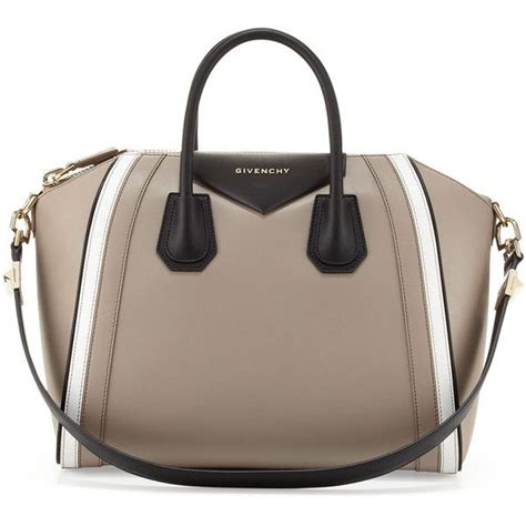 givenchy antigona small tricolor satchel bag taupe white black|Mini Antigona bag in grained leather .